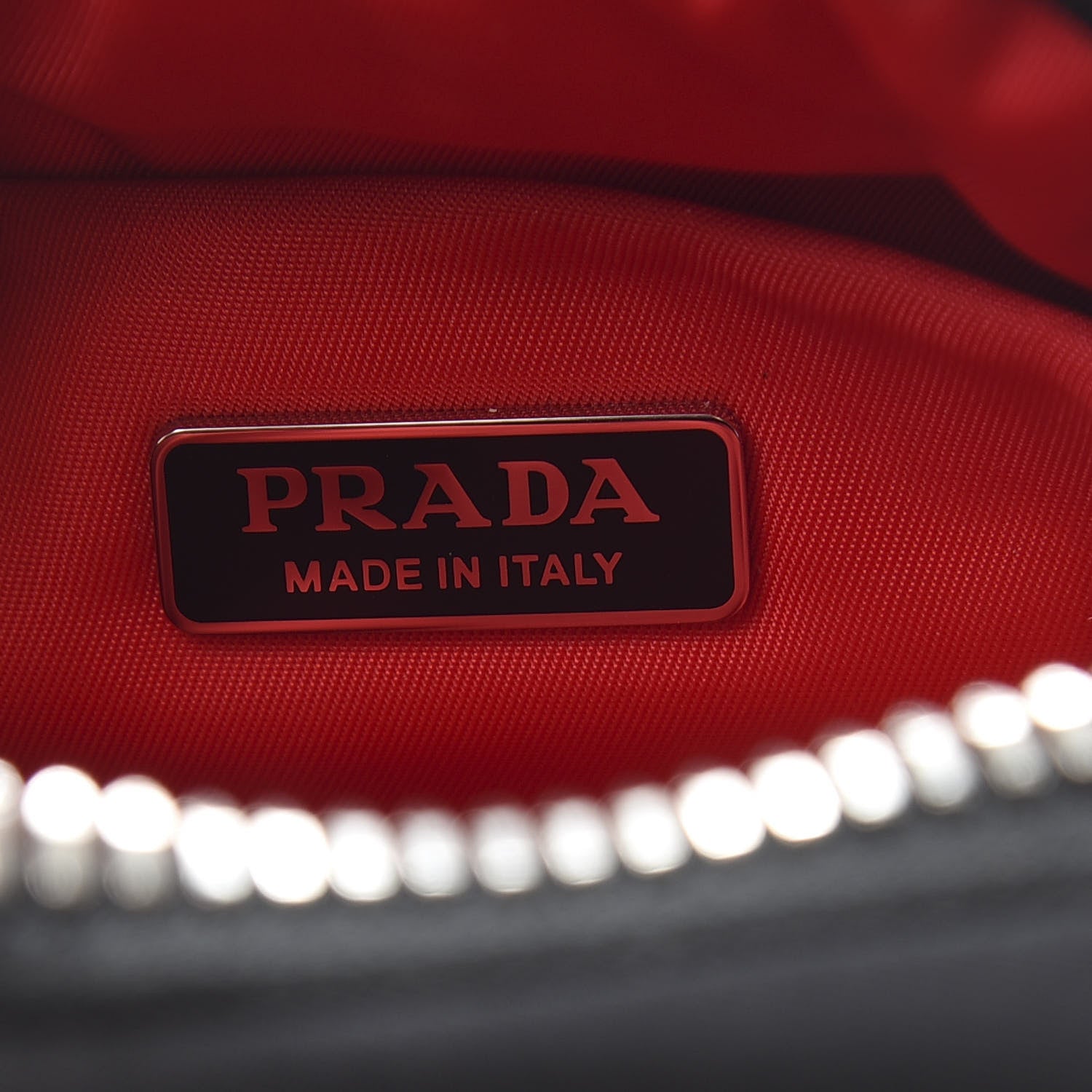 Prada Tessuto Nylon Pocket Small Wristlet Pouch Black Fuoco 8 of 9