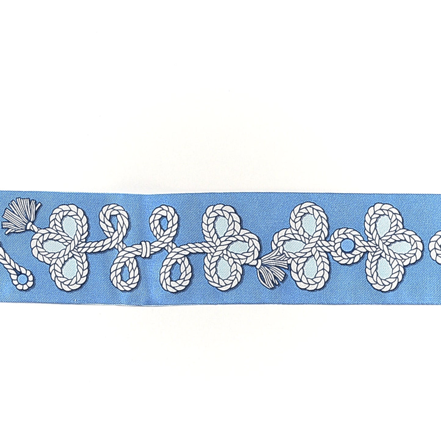 Silk Galons Et Brandebourg Twilly Ciel Ocean White