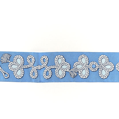 Hermes Silk Galons Et Brandebourg Twilly Ciel Ocean White 4 of 4