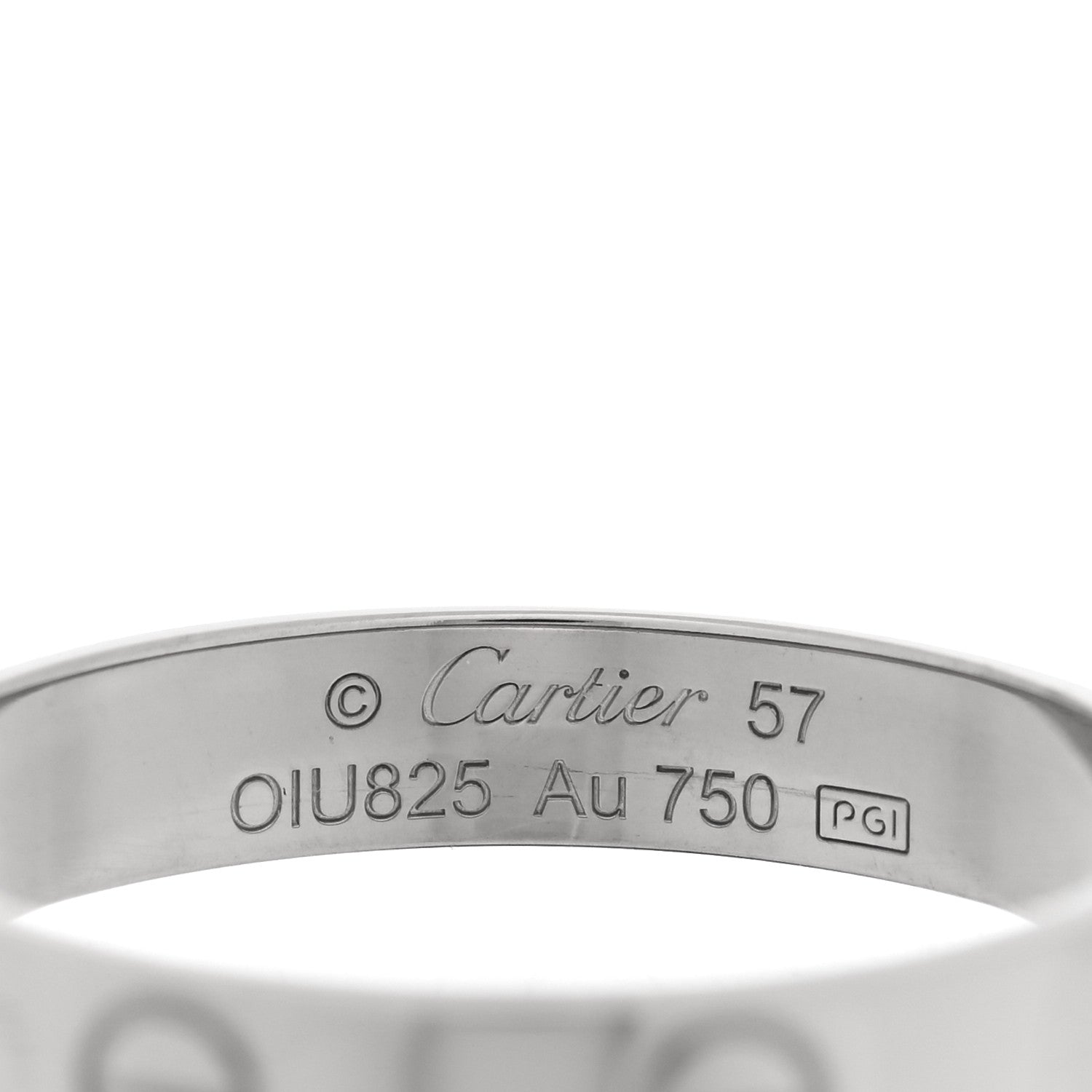 Cartier 18K White Gold 3.5mm LOVE Wedding Band Ring 57 8 4 of 5