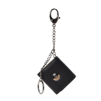 Chanel Caviar Photo Holder Key Chain Bag Charm Black 5 of 10