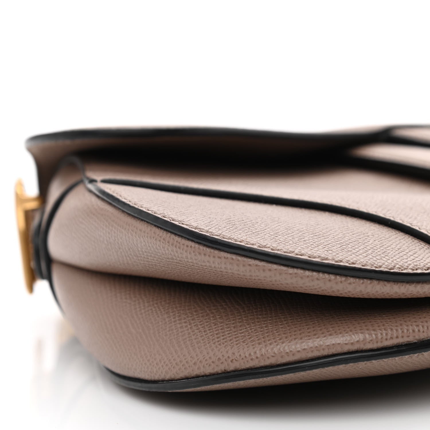 Christian Dior Grained Calfskin Saddle Bag Warm Taupe 9 of 11