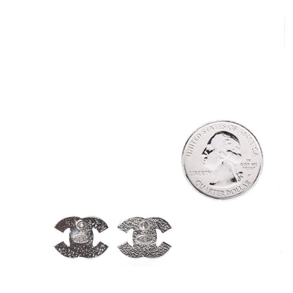 Chanel Crystal CC Earrings Silver 2 of 5
