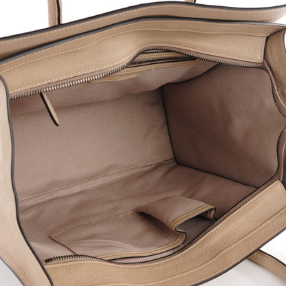 Celine Drummed Calfskin Shoulder Luggage Dune 5 of 9