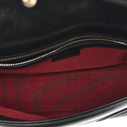 Gucci Lambskin Matelasse Medium GG Marmont Shoulder Bag Black 5 of 11