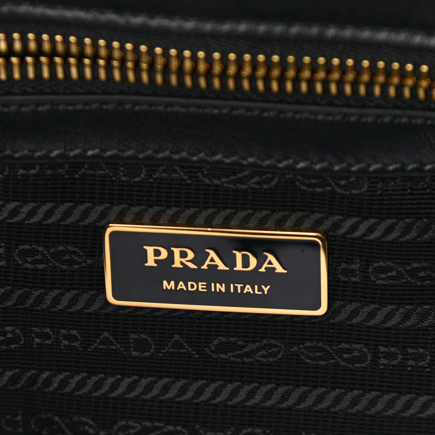 Prada Jacquard Saffiano Triangolo Symbole Embroidered Small Tote Black Corda 5 of 9