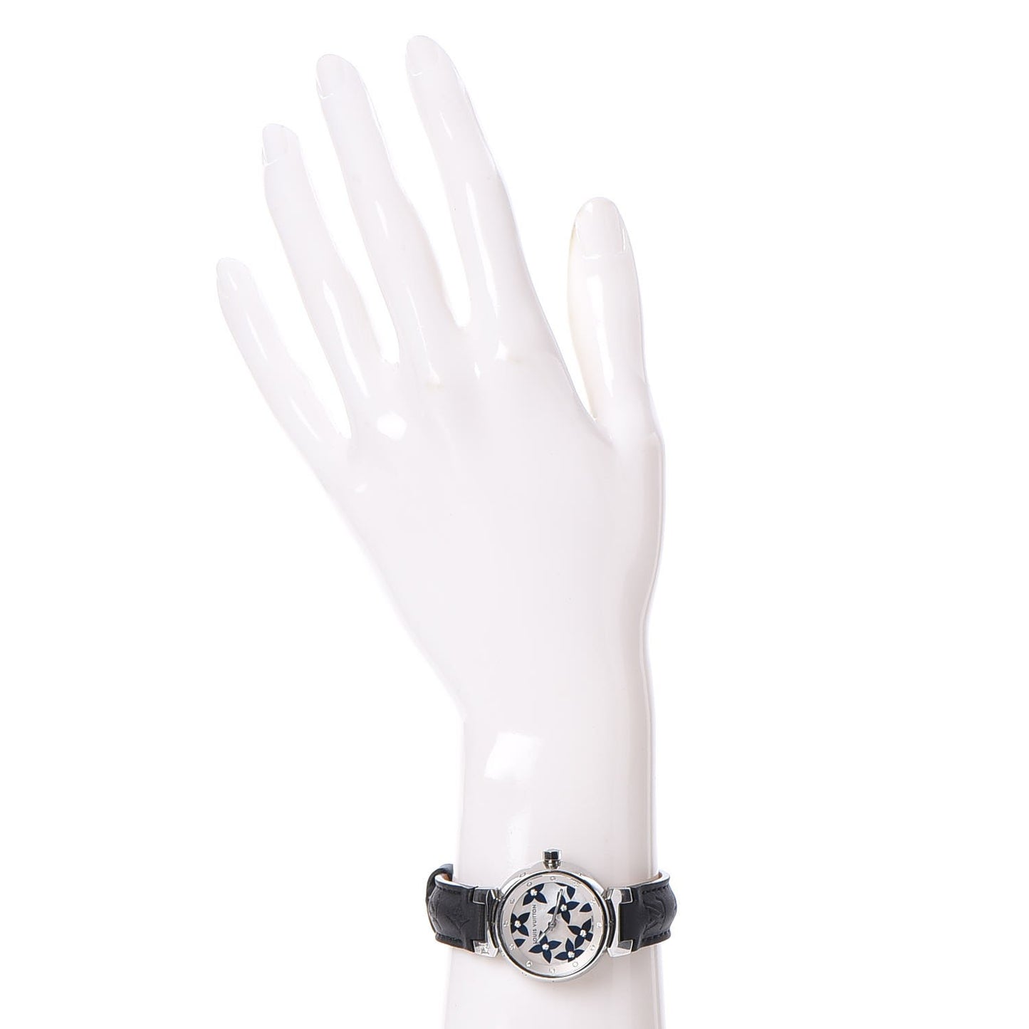 Stainless Steel Douceur Diamond Mother of Pearl 28mm Tambour Lovely Quartz Watch