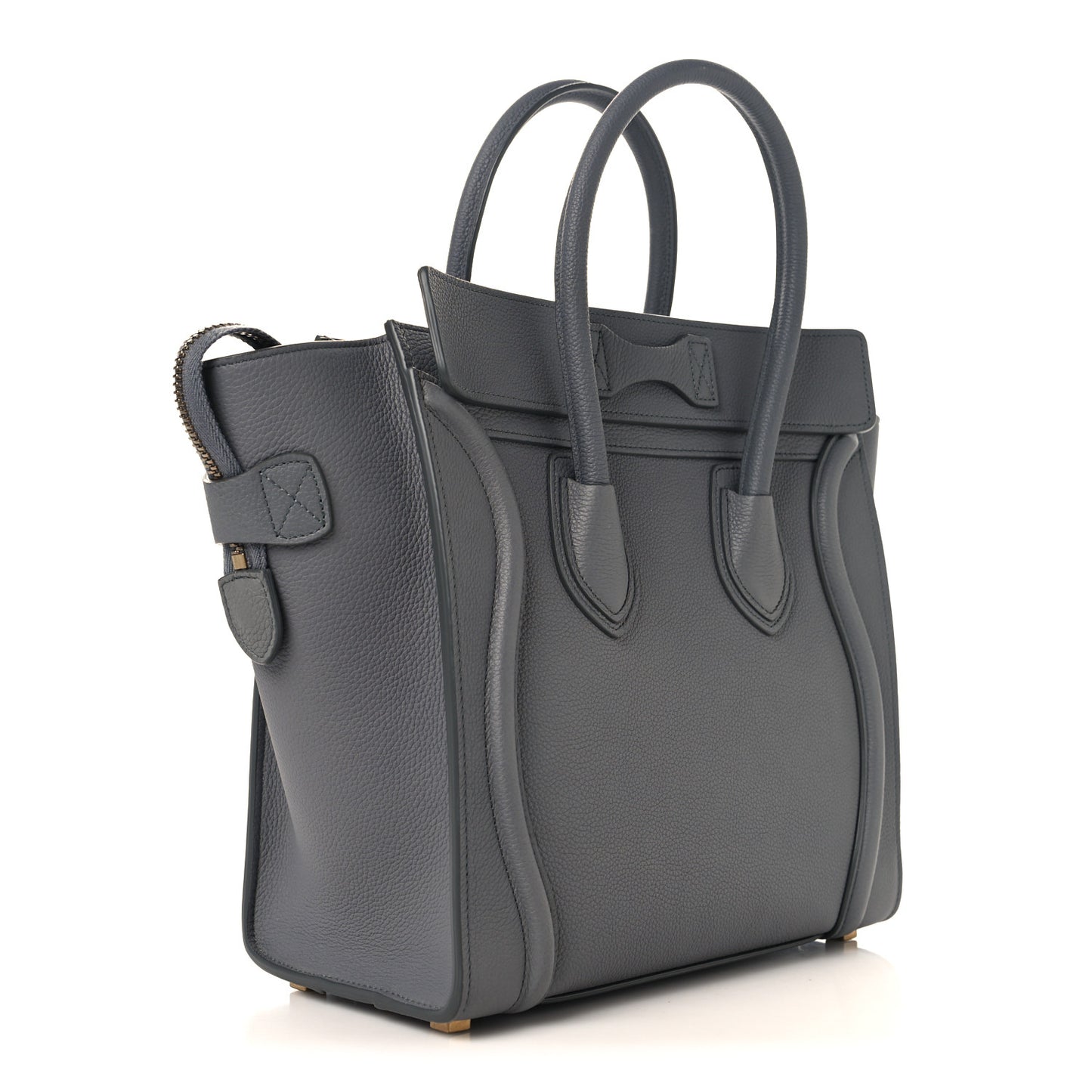 Baby Drummed Calfskin Micro Luggage Kohl