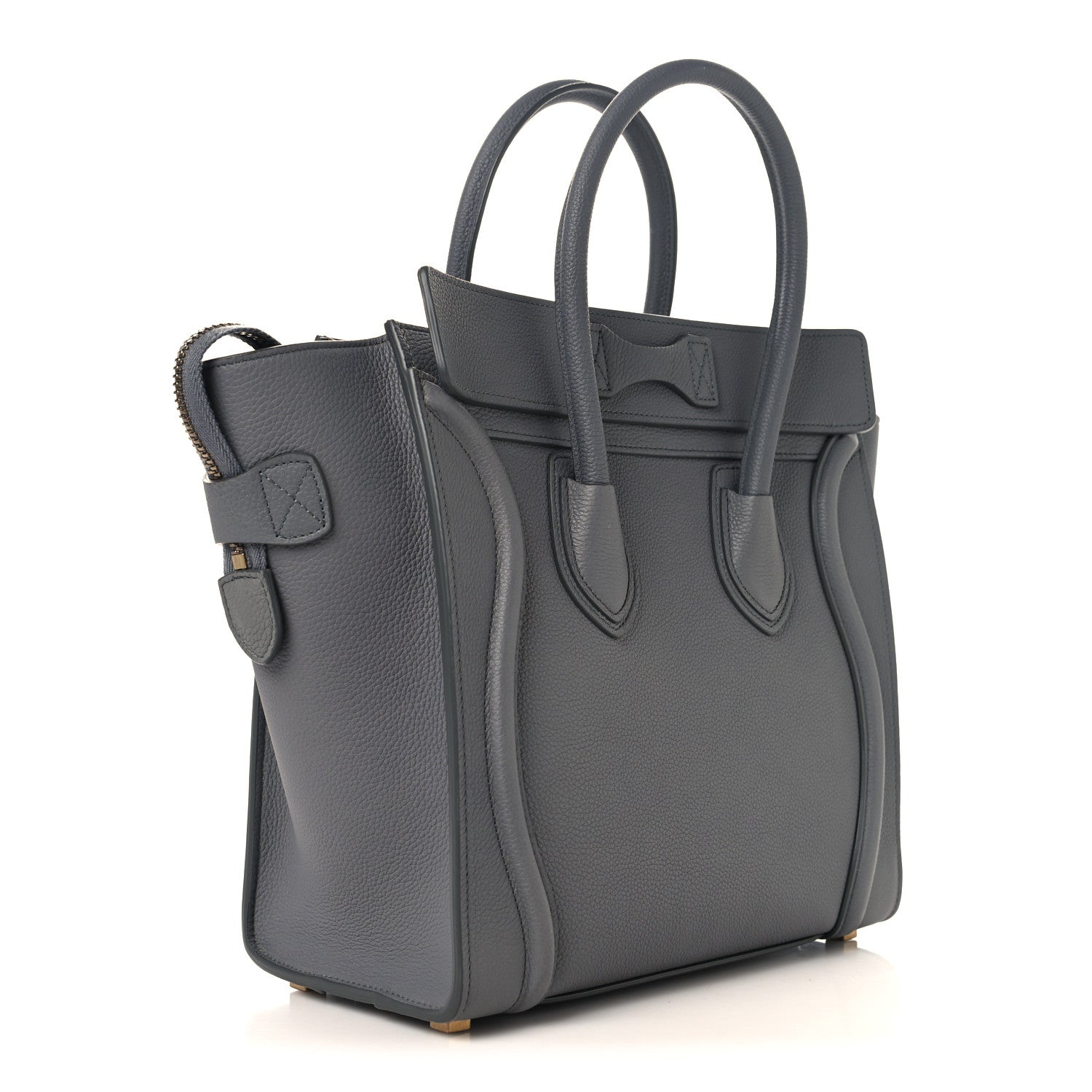Celine Baby Drummed Calfskin Micro Luggage Kohl 3 of 10