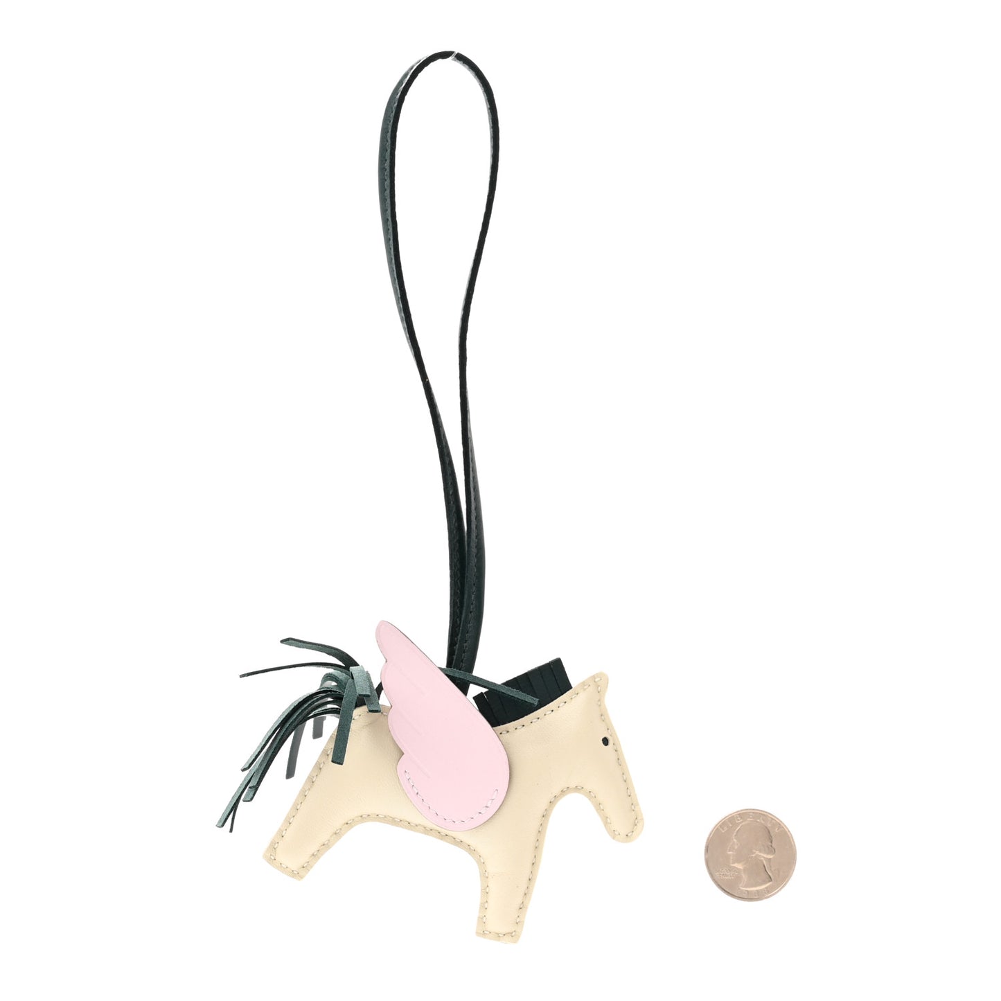 Milo Lambskin Grigri Rodeo Pegase Horse Bag Charm PM Nata Mauve Sylvestre Vert Cypress