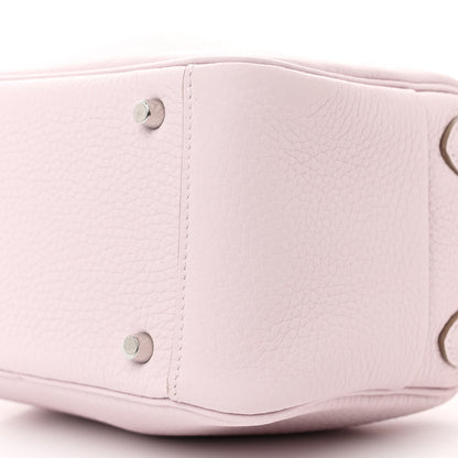 Hermes Taurillon Clemence Verso Mini Lindy 20 Mauve Pale Mushroom 10 of 11