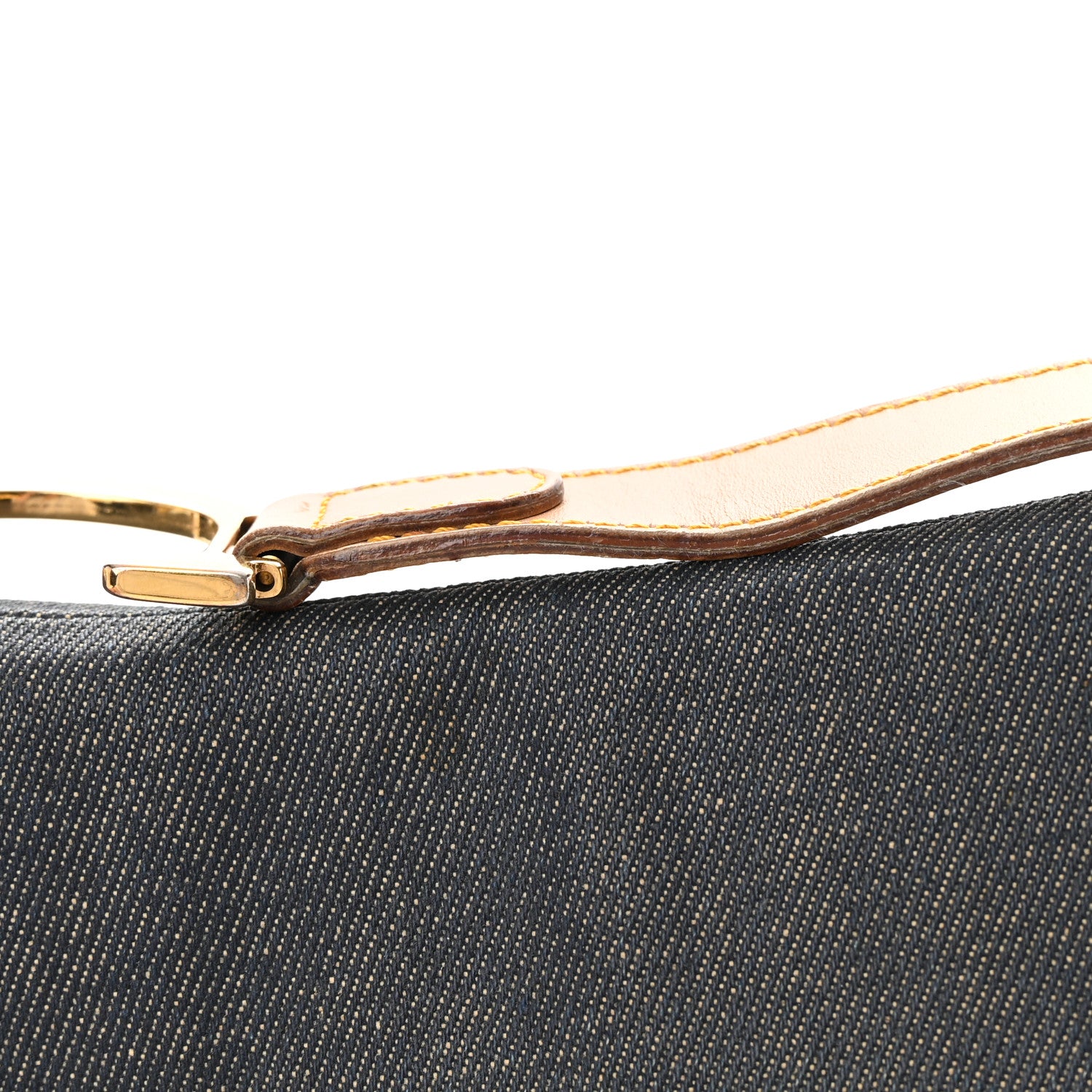 Christian Dior Denim Calfskin Saddle Bag Blue 15 of 20