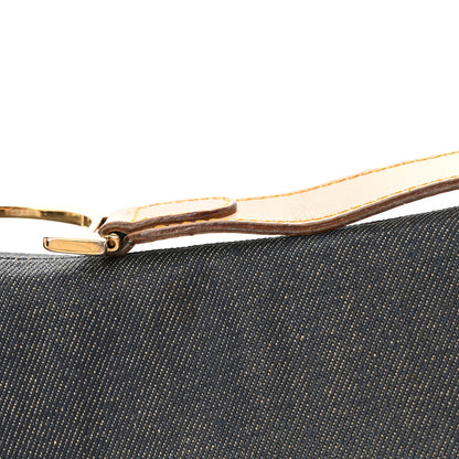 Christian Dior Denim Calfskin Saddle Bag Blue 15 of 20