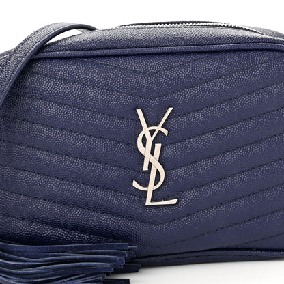 Saint Laurent Grain De Poudre Matelasse Monogram Mini Lou Camera Bag Denim 8 of 11