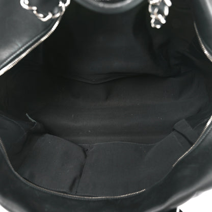 Chanel Calfskin Quilted Feather Weight Bowling Bag Black 5 of 12