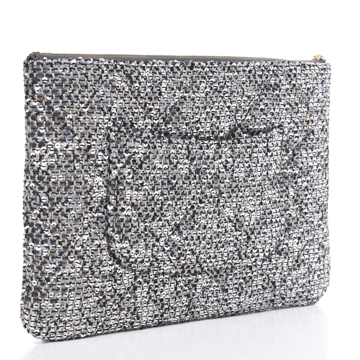 Sequins Medium 19 Pouch Silver