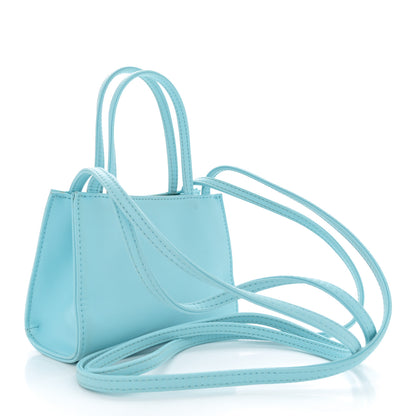 Telfar Vegan Leather Small Shopping Bag Pool Blue 3 of 11