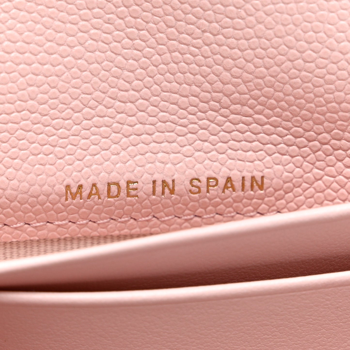 Caviar Quilted Crystal CC Large Gusset Flap Wallet Pink