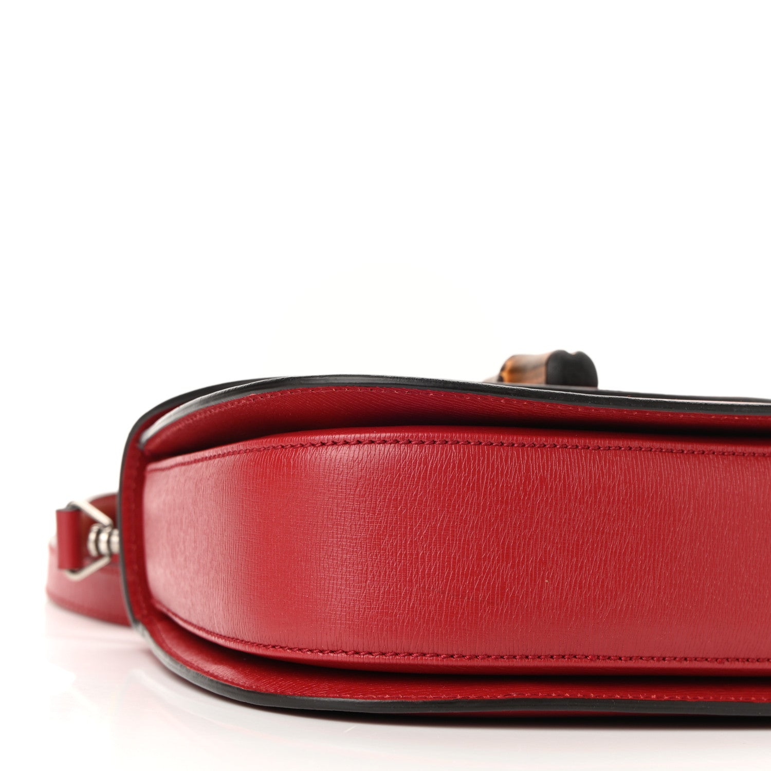 Gucci Shangai Calfskin Small Classic Bamboo Top Handle Bag Romantic Cerise 9 of 12
