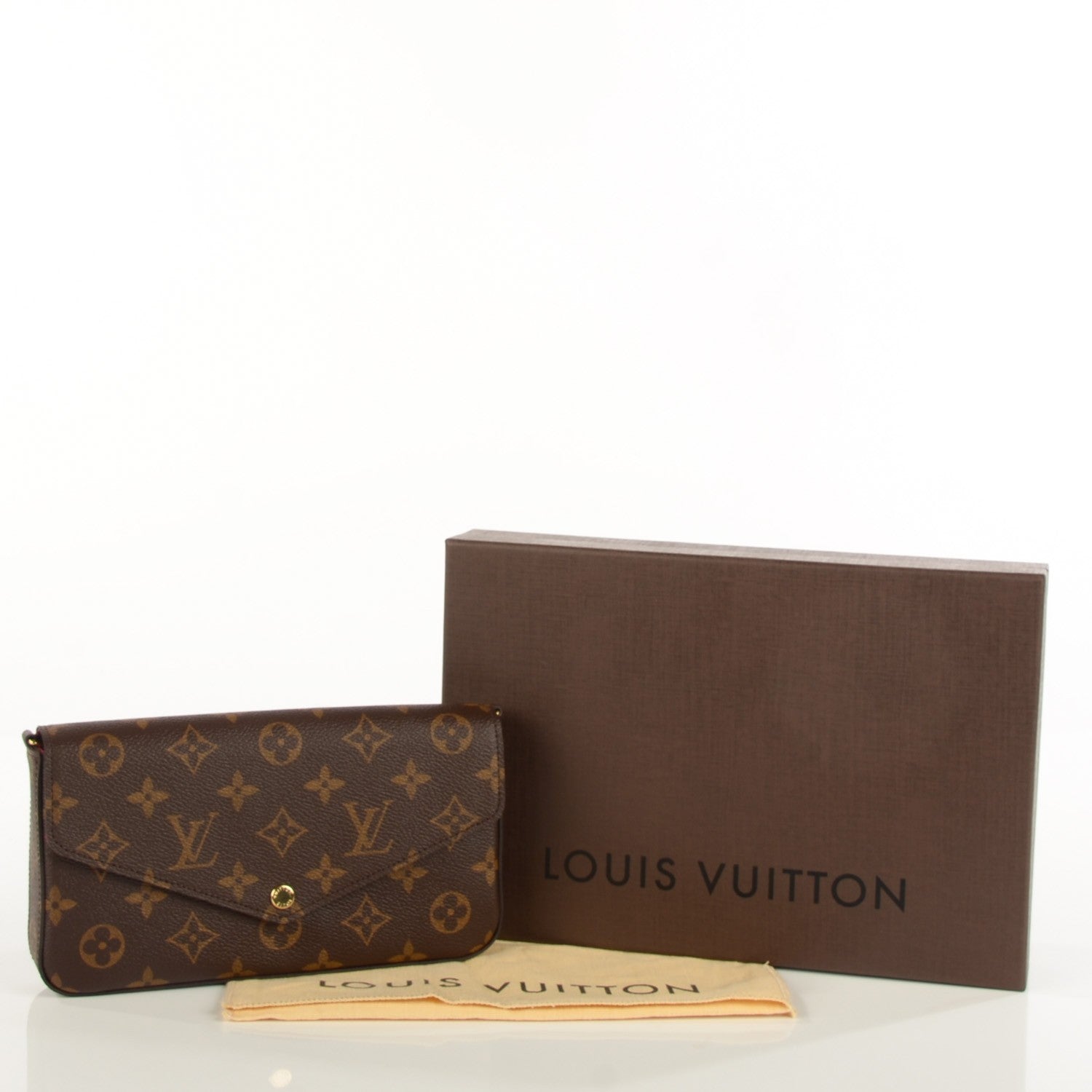 Louis Vuitton Monogram Pochette Felicie Chain Wallet Fuchsia 5 of 8