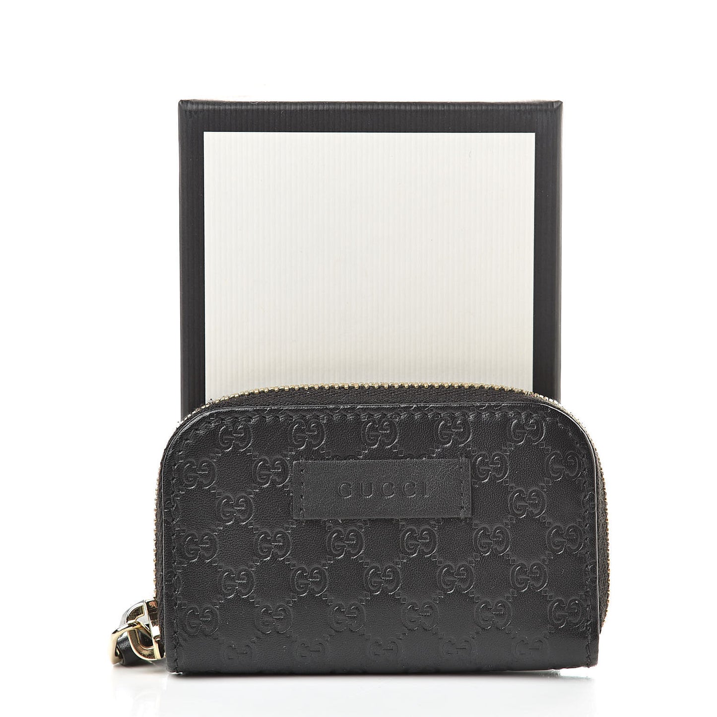 Microguccissima Zip Around Card Case Black