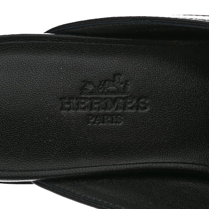 Hermes Goatskin Groupie Mules 35 Black 8 of 12