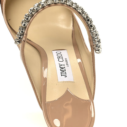 Jimmy Choo Patent Crystal Bing 100 Pumps 42 Ballet Pink 7 of 9