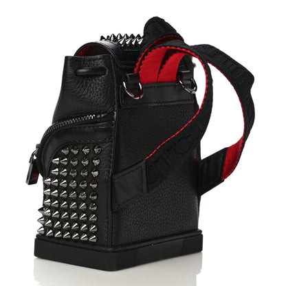 Christian Louboutin Calfskin Spiked Mini Explorafunk Keyring Bag Black 5 of 14