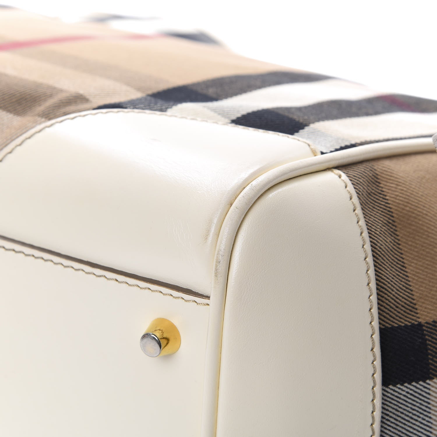 Burberry House Check Small Canterbury Tote White 11 of 16