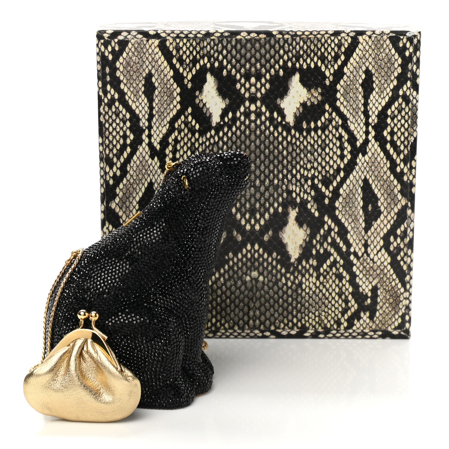 Judith Leiber Swarovski Crystal Black Bear Minaudiere Clutch Black 11 of 11
