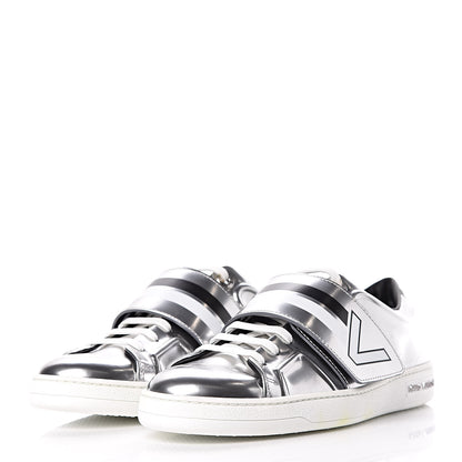 Louis Vuitton Patent Spaceship Sneakers 38.5 Silver 3 of 12