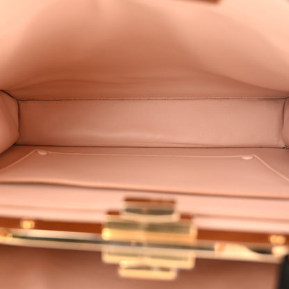 Fendi Vitello Seta Shiny Nappa Medium Peekaboo I SEE U Satchel Black Light Rose 5 of 9