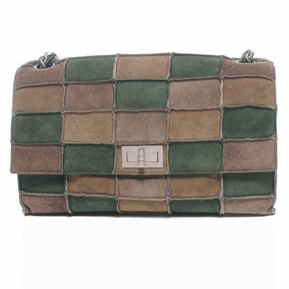 Chanel Suede Patchwork Medium Mademoiselle Flap Green 1 of 6