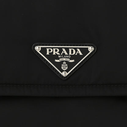 Prada Re-Nylon Vitello Padded Large Flap Shoulder Bag Black 8 of 10