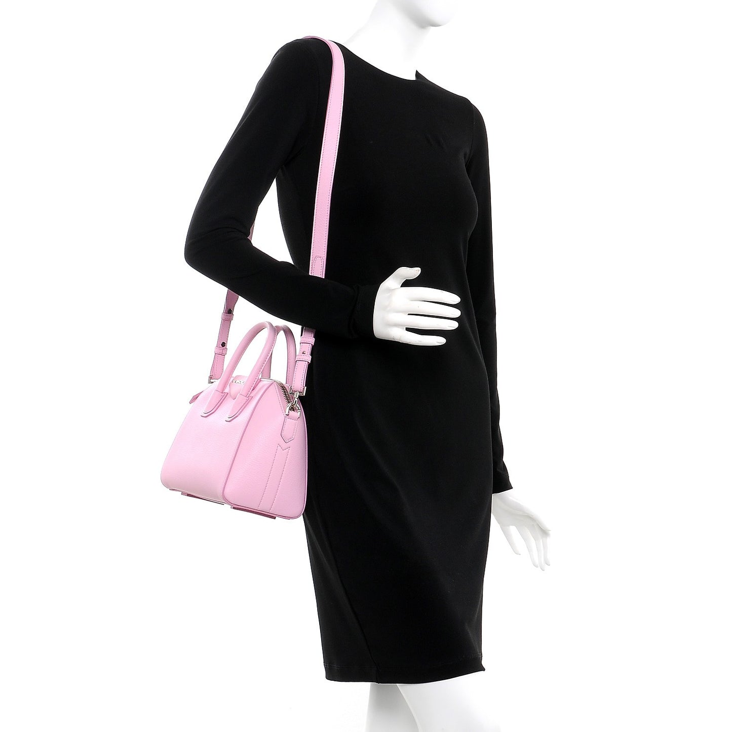 Sugar Goatskin Mini Antigona Bright Pink