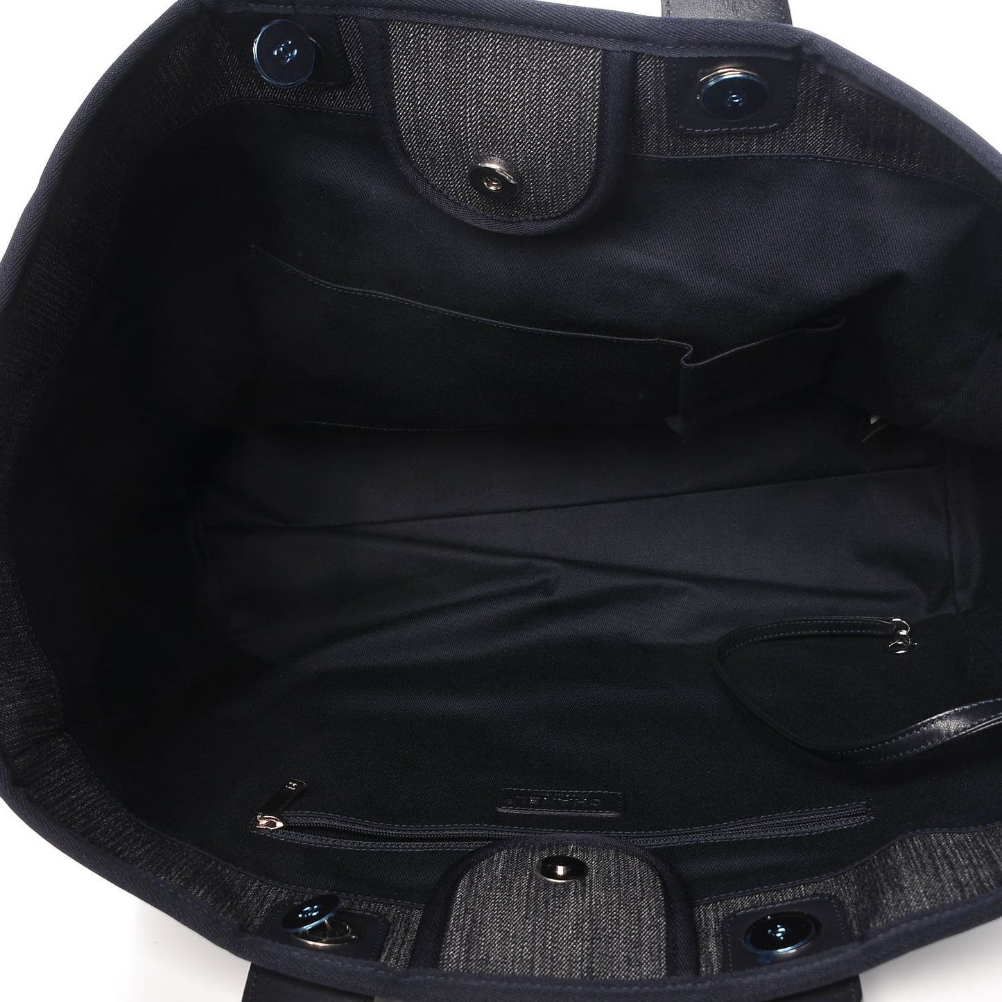 Denim Extra Large Deauville Tote Blue Orange