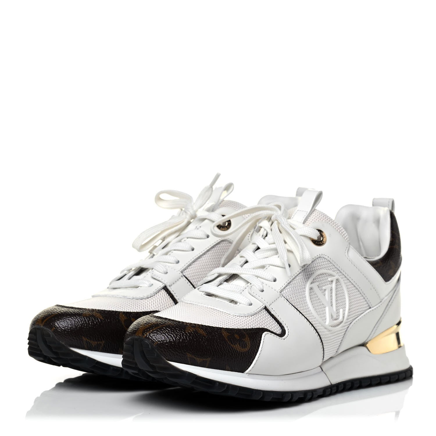 Louis Vuitton Calfskin Monogram Run Away Sneakers 40 White 3 of 9