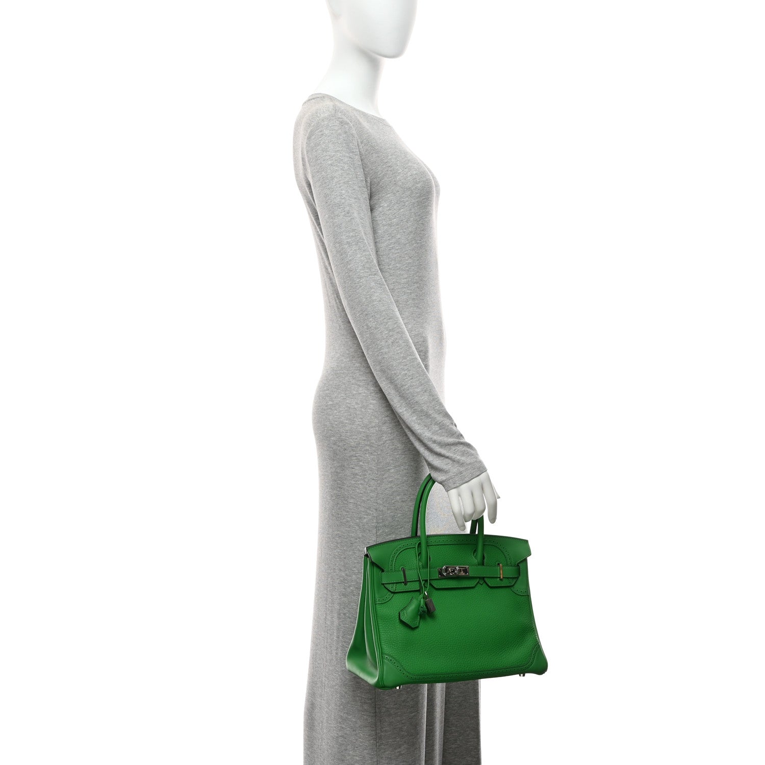 Hermes Togo Swift Ghillies Birkin 30 Bambou 2 of 13