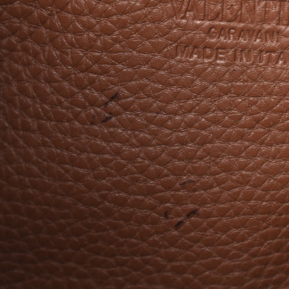 Valentino Garavani Pebbled Calfskin Small Rockstud Flip-Lock Messenger Bag Bright Cognac 12 of 13