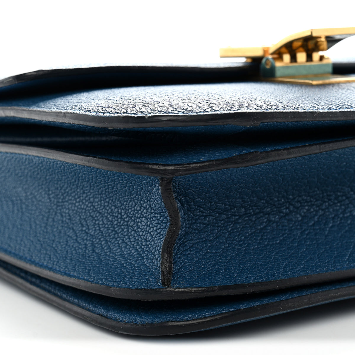 Celine Goatskin Medium Classic Box Flap Bag Deepsea 9 of 11