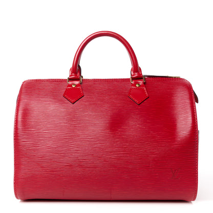 Louis Vuitton Epi Speedy 30 Castillan Red 1 of 12