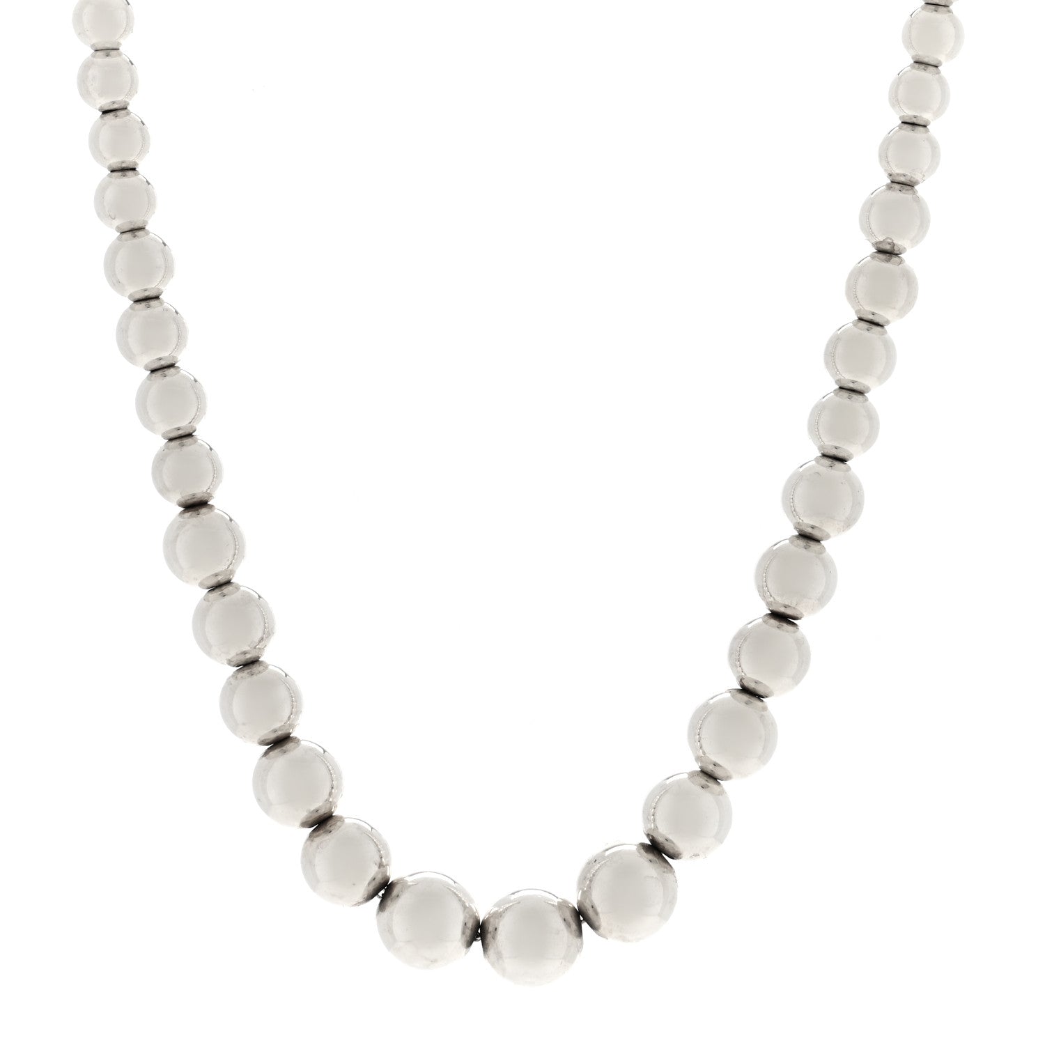 Tiffany Sterling Silver HardWear Graduated Ball Necklace 1 of 4