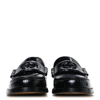 Gucci Millennial Ribot Cut Out Interlocking G Loafers 39.5 Black 3 of 10