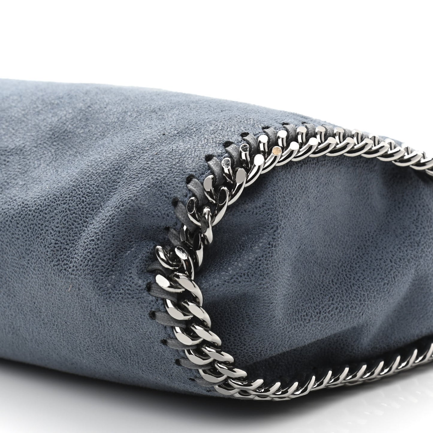 Shaggy Deer Mini Falabella Fold Over Tote Light Blue