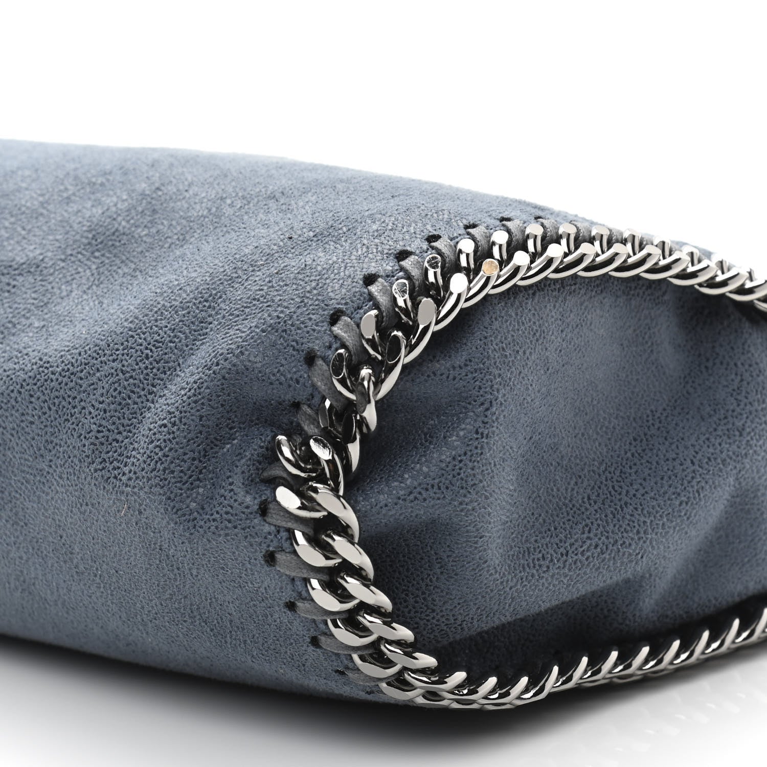 Stella McCartney Shaggy Deer Mini Falabella Fold Over Tote Light Blue 10 of 12