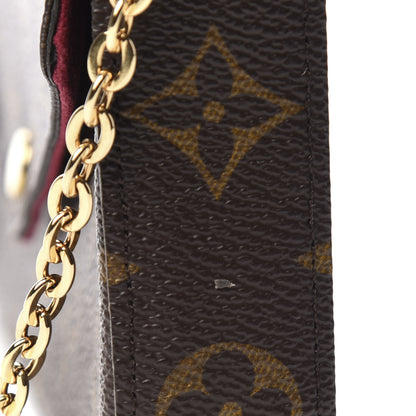 Louis Vuitton Monogram Pochette Felicie Chain Wallet Fuchsia 11 of 12