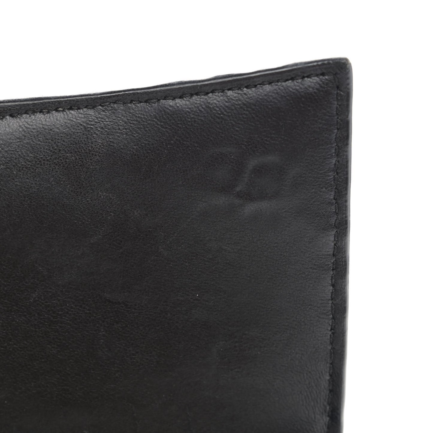 Shiny Calfskin Crocodile Embossed Hourglass Chain Bag Black