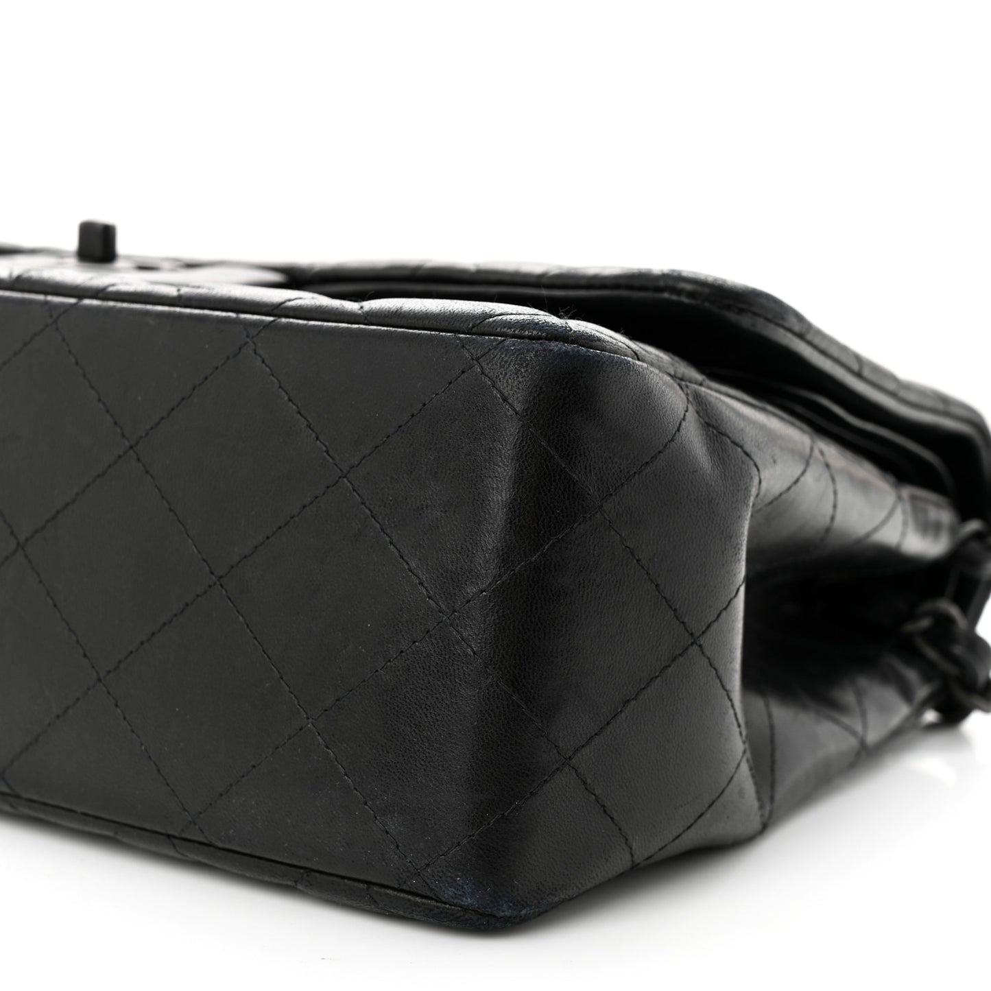 Lambskin Quilted Jumbo Double Flap So Black
