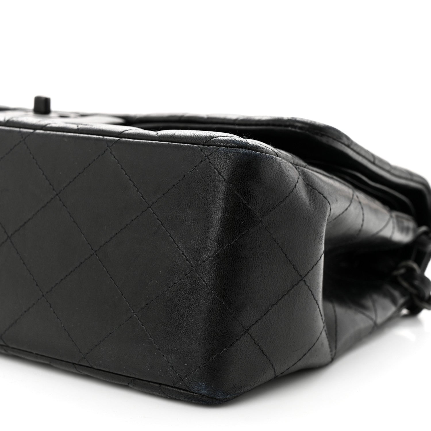Chanel Lambskin Quilted Jumbo Double Flap So Black 10 of 14