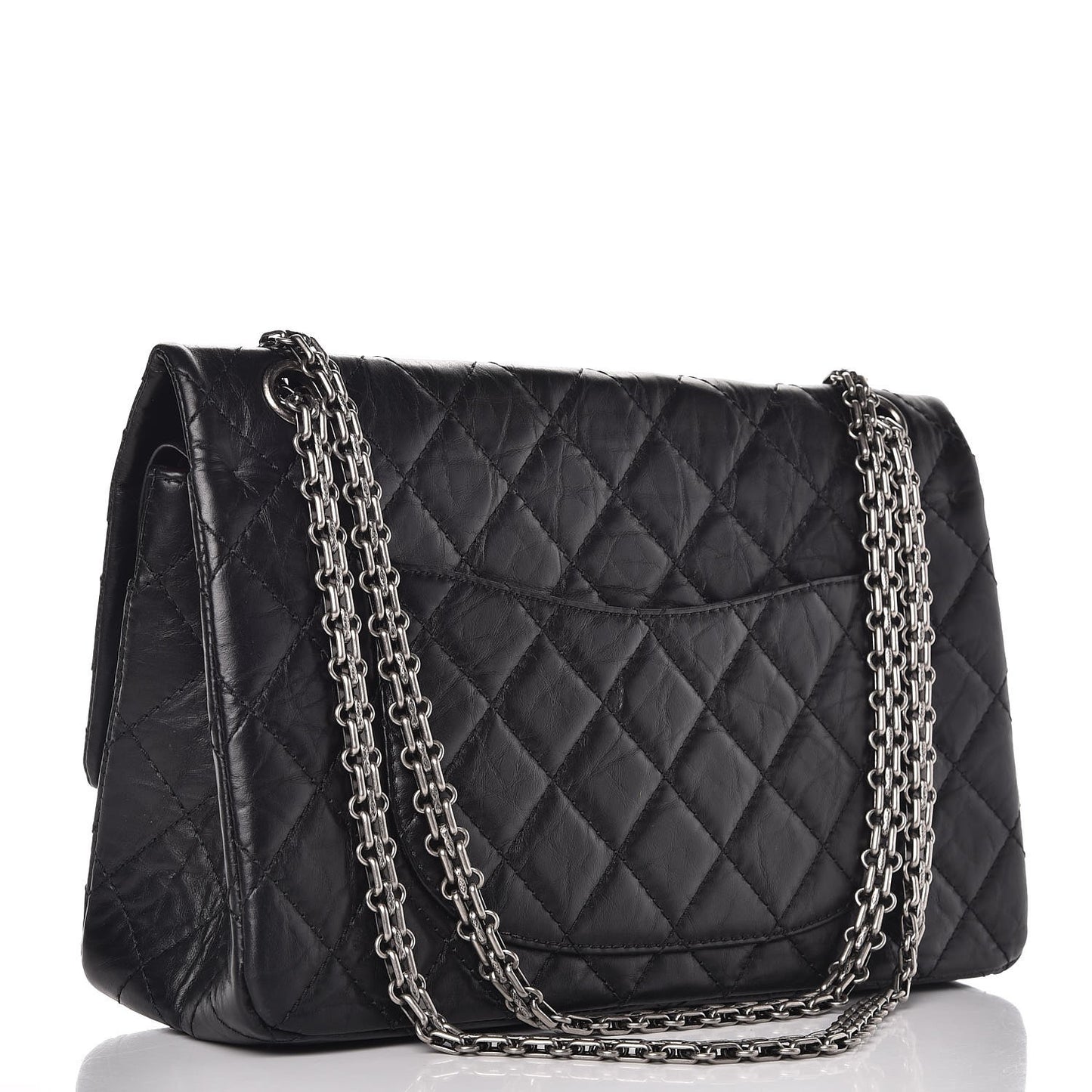 Aged Calfskin Quilted 2.55 Reissue 226 Flap Black